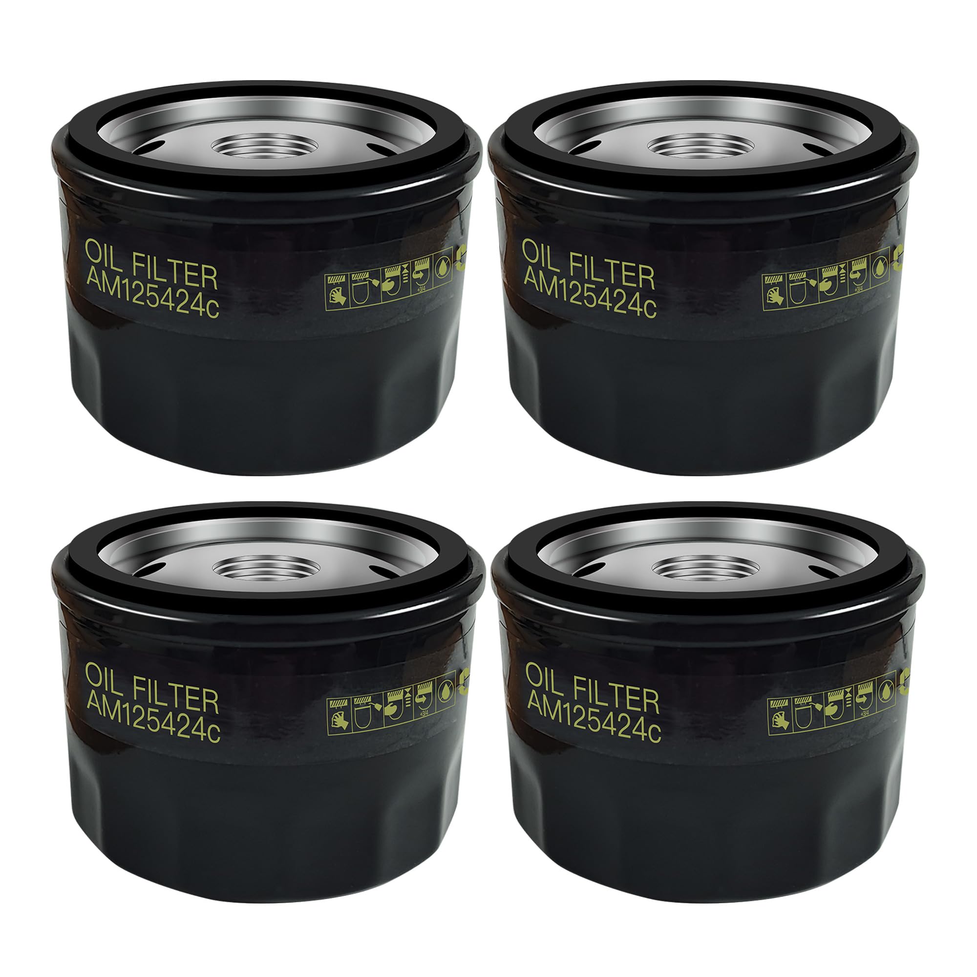 TidiRob AM125424 four pack oil filter for John Deere with reliable oil flow