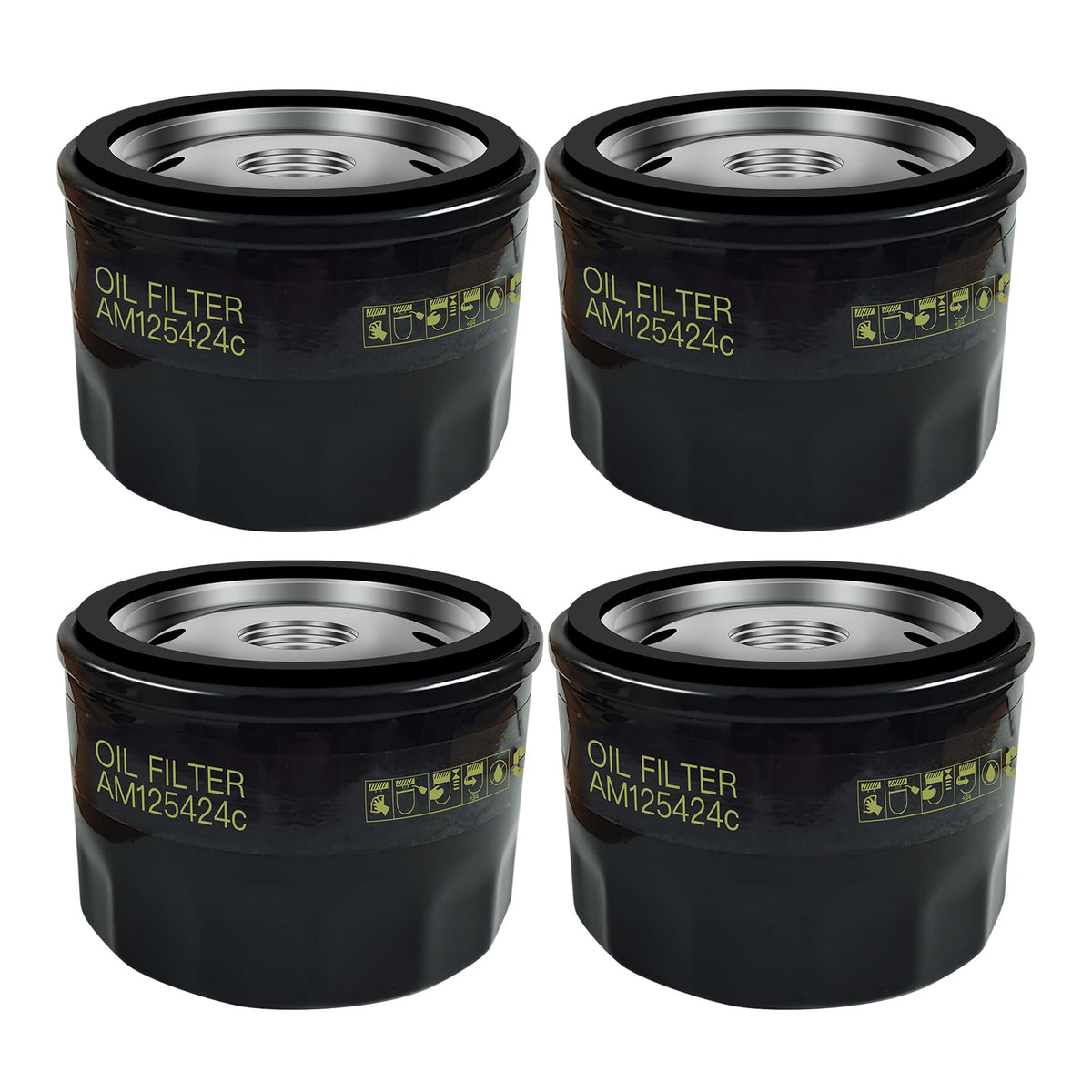 TidiRob AM125424 four pack oil filter for John Deere with reliable oil flow
