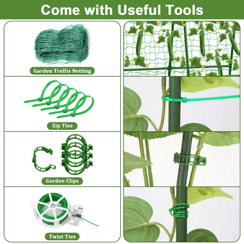 Tidponra rust-proof steel frame offers durable garden support through seasons.