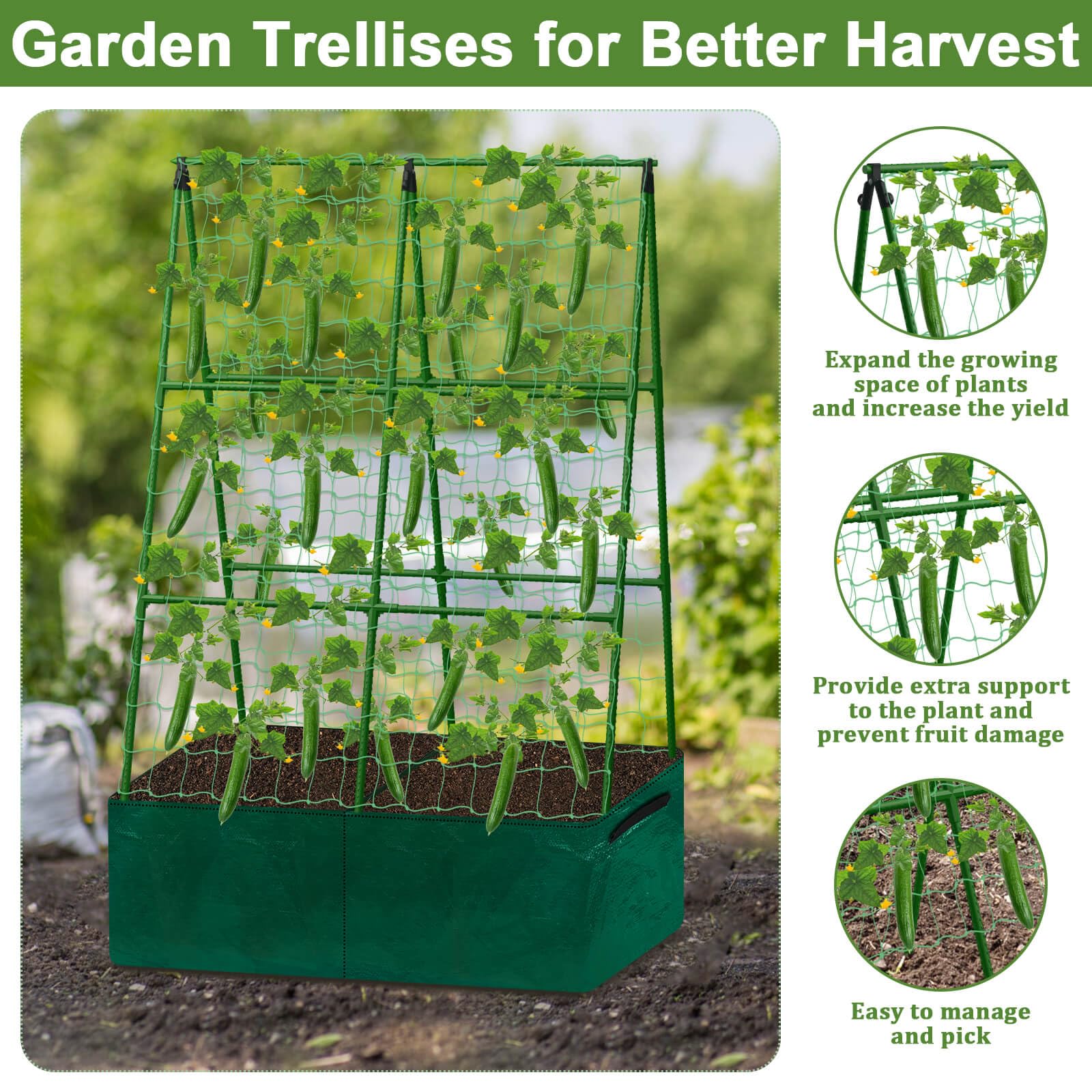 Tidponra garden wire roll reinforces the frame and ties plants