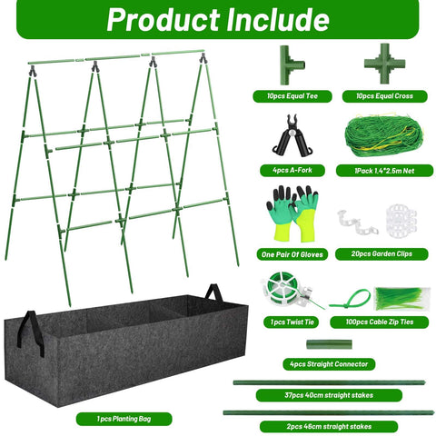 Tidponra trellis netting 8.2x4.6 ft secures vines neatly