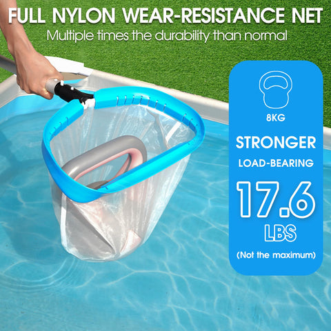 TidyMister 14-inch ultra-fine mesh net keeps pools tidy across surfaces.