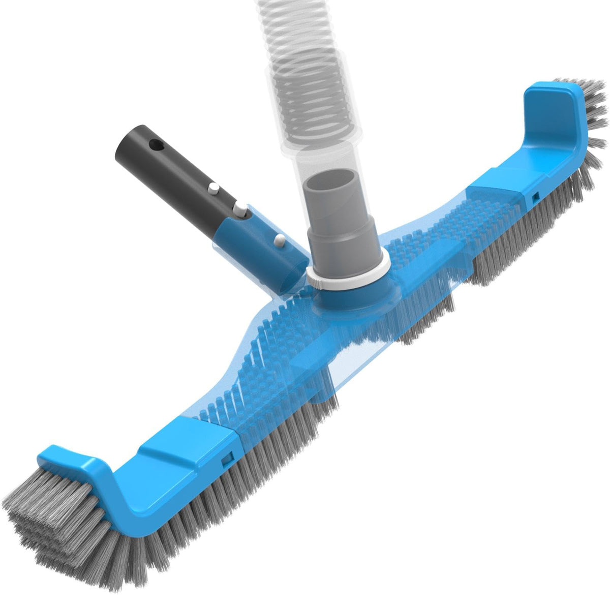 TidyMister 20-inch brush head for quick coverage and wide cleaning path.