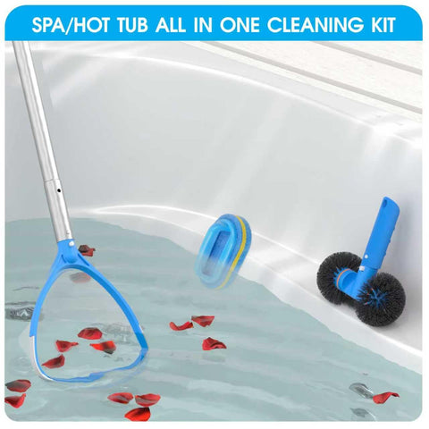TidyMister 4-in-1 spa cleaning set round brush reaches corners effectively.