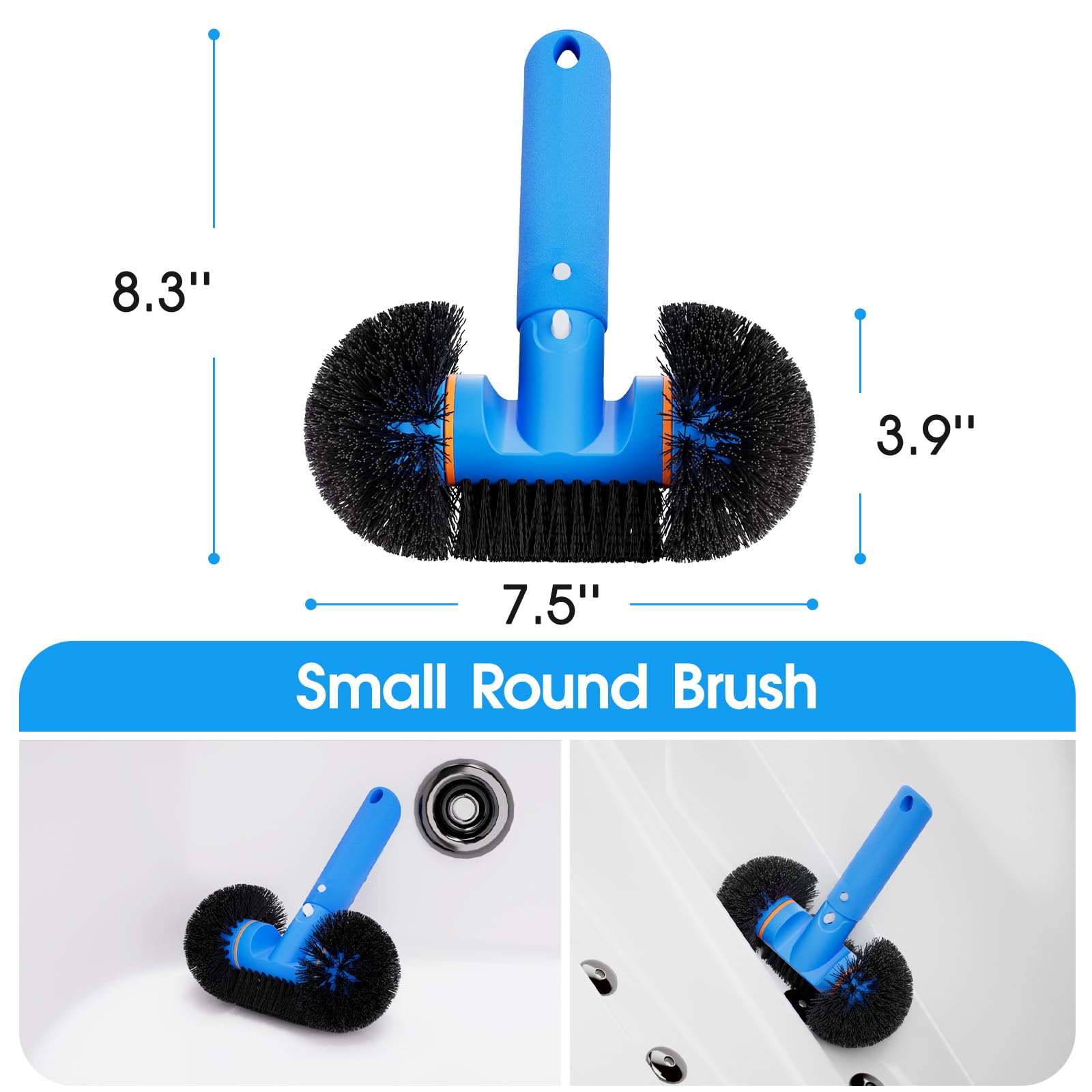 TidyMister 4-in-1 spa cleaning set scrub pad tackles waterline grime.