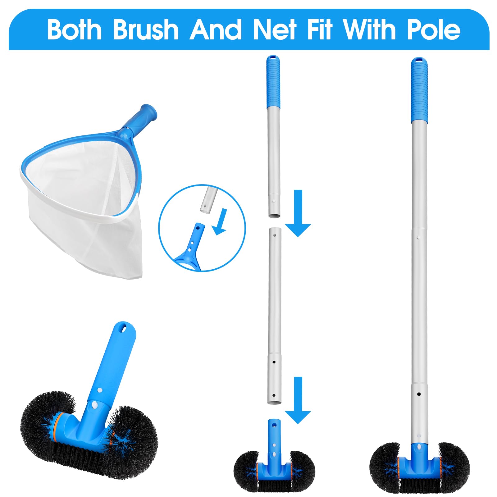 TidyMister 4-in-1 spa cleaning set wave-bristle brush cleans hard-to-reach spots.