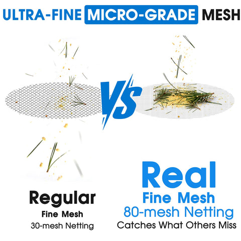 TidyMister aluminum frame net delivers extra strength for heavy debris.
