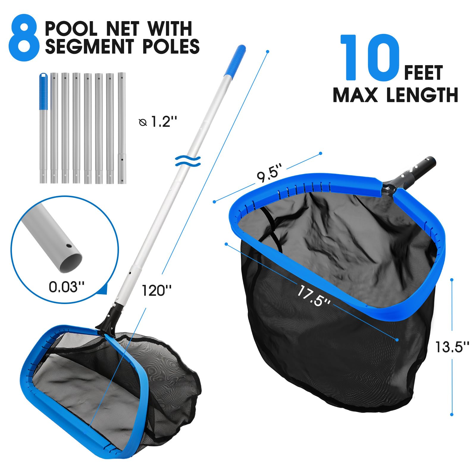 TidyMister ez-clip compatibility simplifies attachment to standard poles.