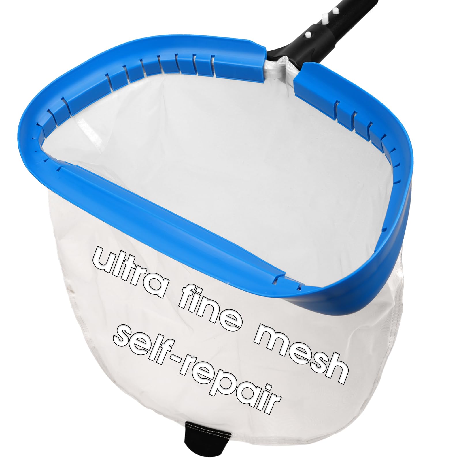 TidyMister front lip arc net enhances bottom debris pickup for cleaner pool floors.