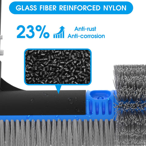 TidyMister brush fits both inground and above-ground pools for versatile cleaning.
