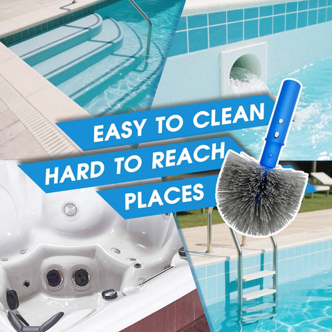 TidyMister multi-purpose brush suitable for pools, spas, and kitchen scrubs.