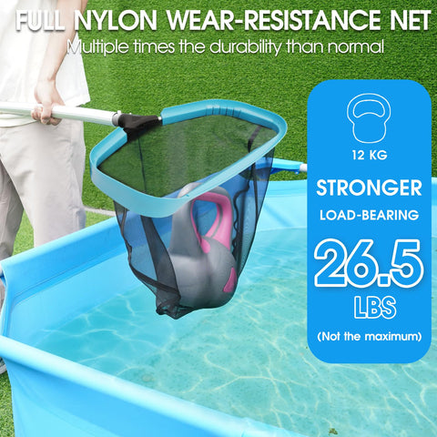 TidyMister nylon mesh pool net traps fine debris with ease