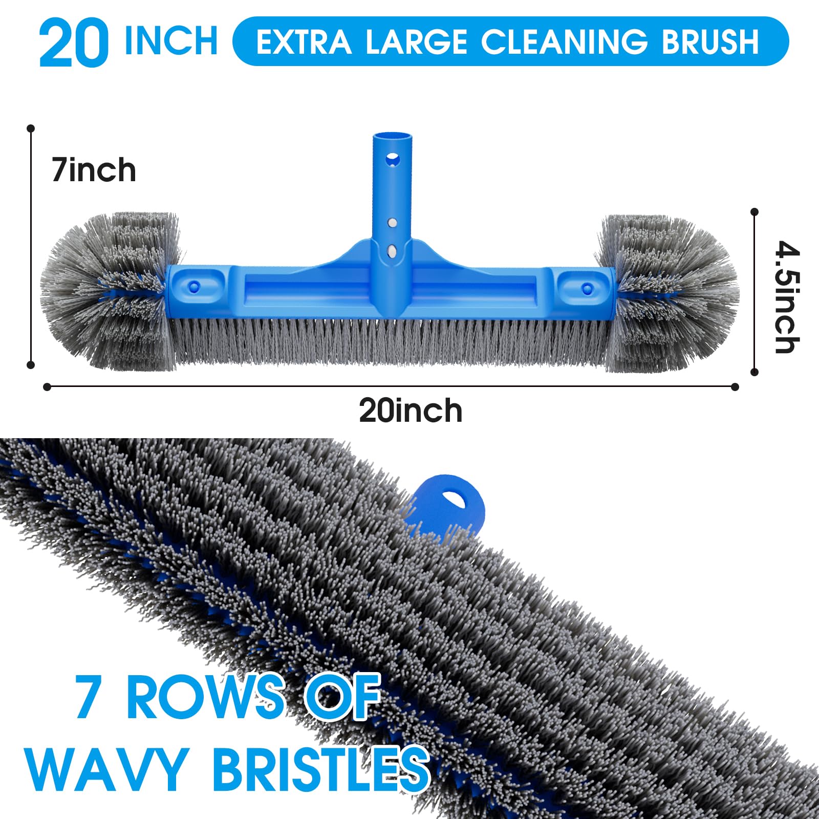 Tidymister pool brush EZClip enables easy connection without pinching fingers