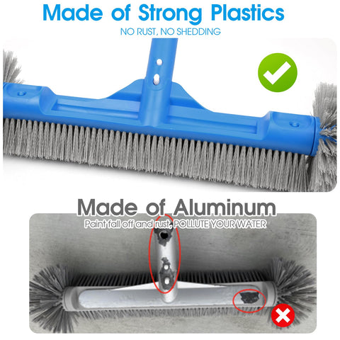 Tidymister pool brush suits inground and above-ground pools for versatile cleaning