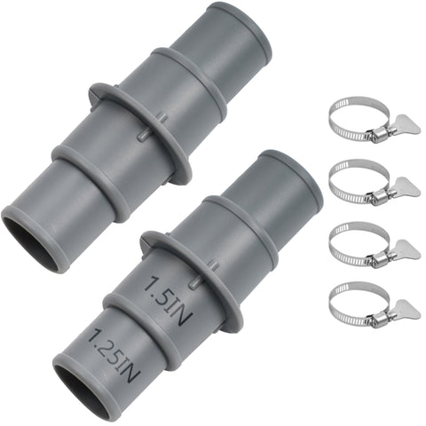 Tidymister pool hose adapter bridges 1-1-4 to 1-1-2 inches for quick, secure connections.