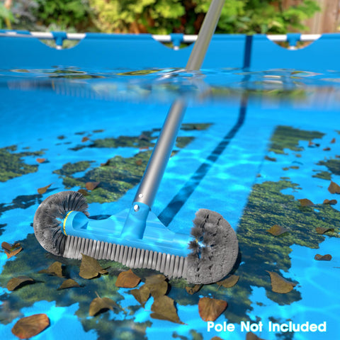 TidyMister round end pool brush head ideal for above-ground pool cleaning tasks.