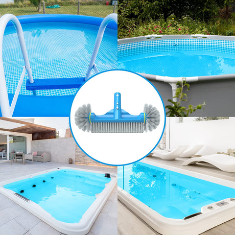 TidyMister round end pool brush head suited for inground pool maintenance.