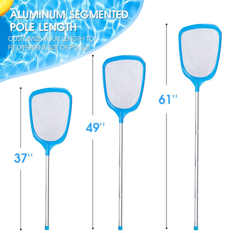 TidyMister safe-for-all-pools skimmer smooth on surfaces without scratches.