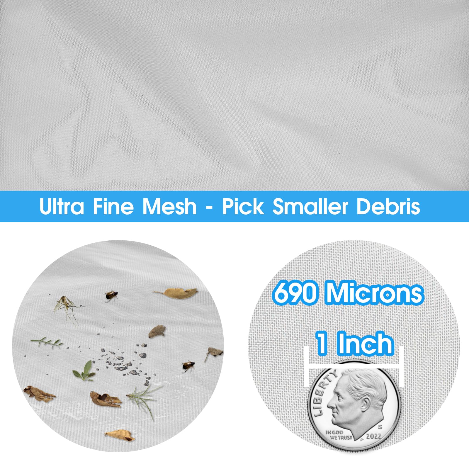 Tidymister safe plastic frame skimmer protects pool liners during cleaning