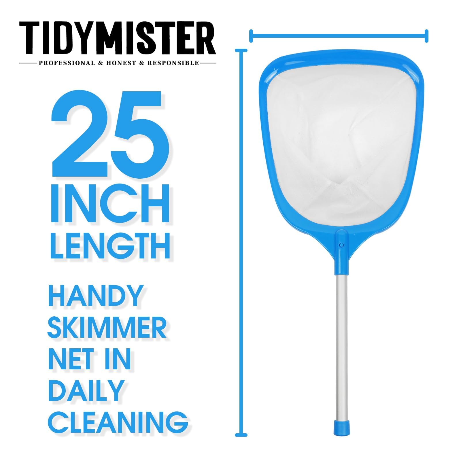 TidyMister safety skimmer suitable for all pool surfaces