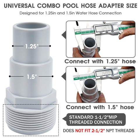TidyMister screw-type combo adapters ensure quick, secure connections.