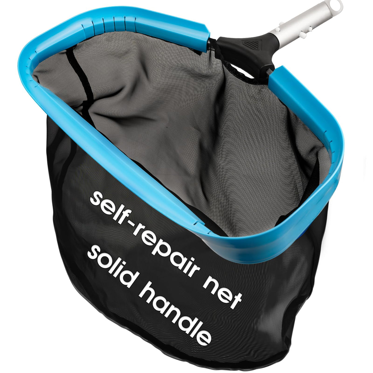 TidyMister self-repair heavy-duty pool net with reinforced nylon mesh for longer-lasting pool cleaning