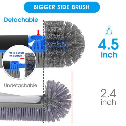 TidyMister side-wavy bristles tackle stubborn debris and stains on pool surfaces.