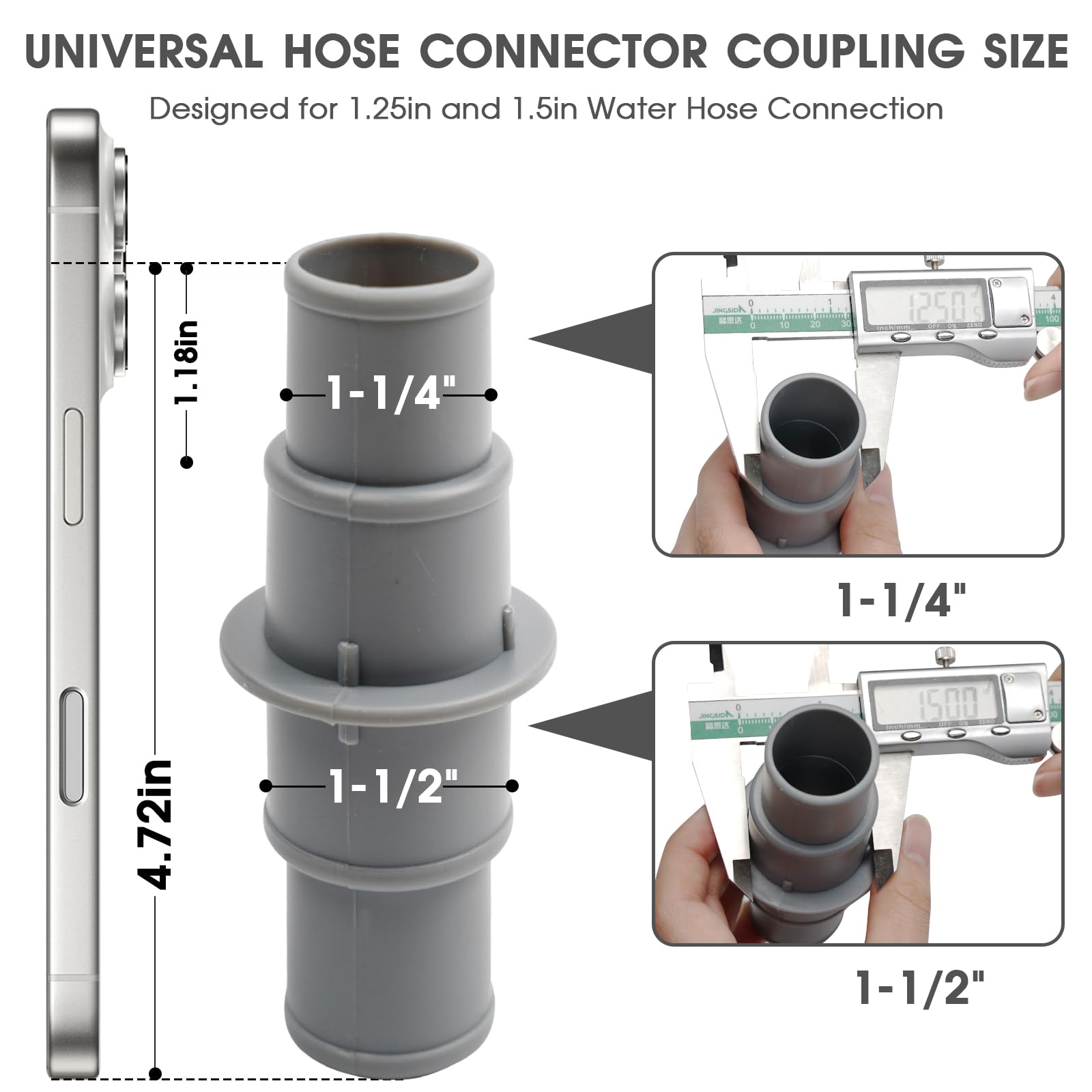 TidyMister stainless steel clamps securing hoses for rust-proof performance