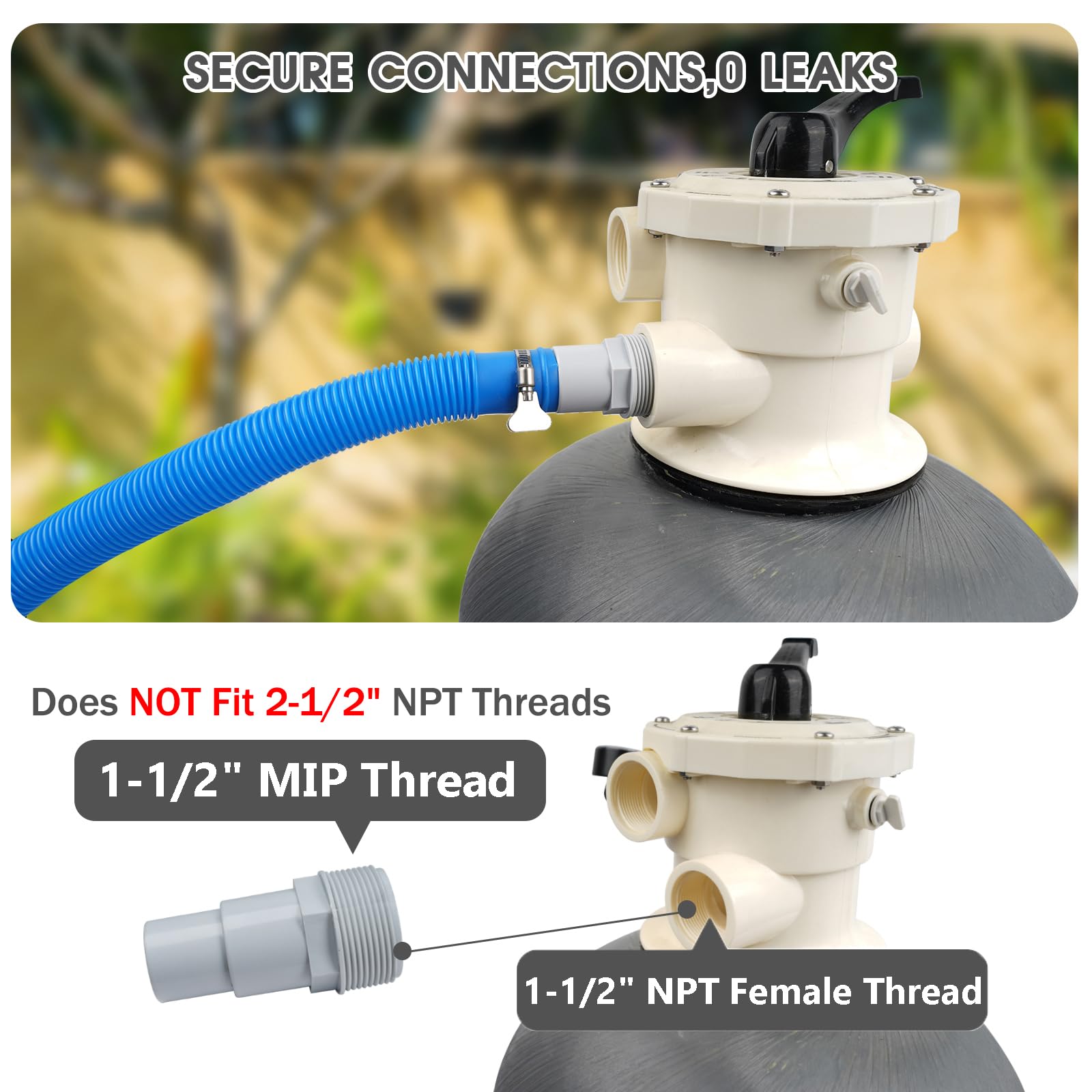 TidyMister included teflon tape for smoother, watertight sealing.