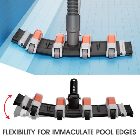 Tidymister wide coverage head compatible with 1-1/2 inch hoses for faster cleaning.