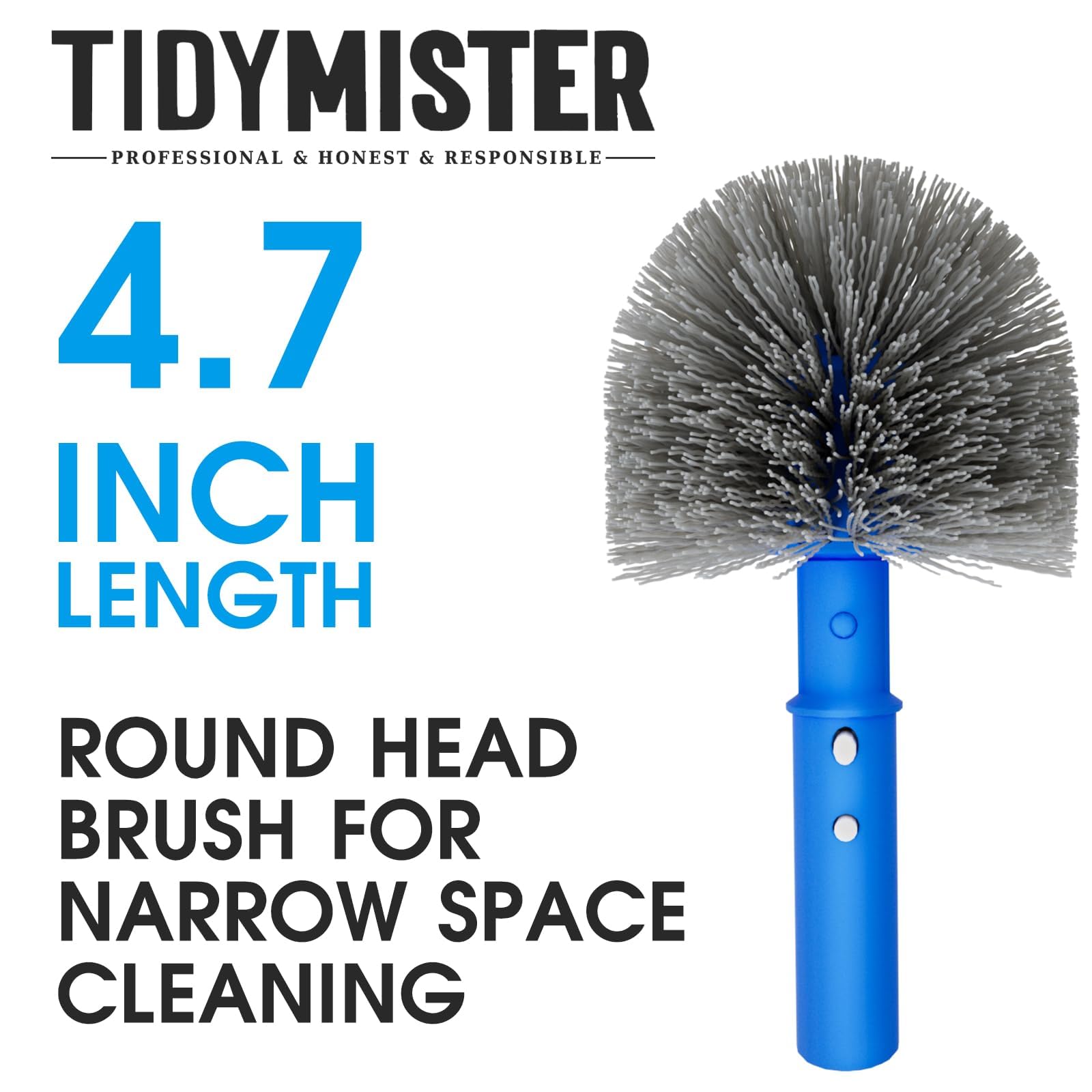 TidyMister wave bristles lift dirt and algae for faster surface cleaning.