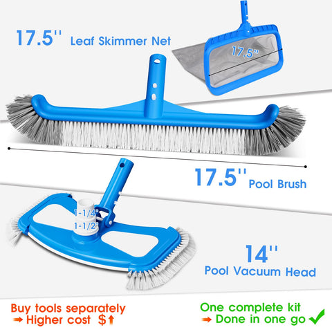 TidyMister weighted vacuum head glides along the pool floor.