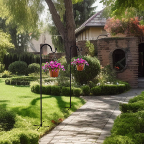 TIEBOLA flower basket hanger adds height to patios.