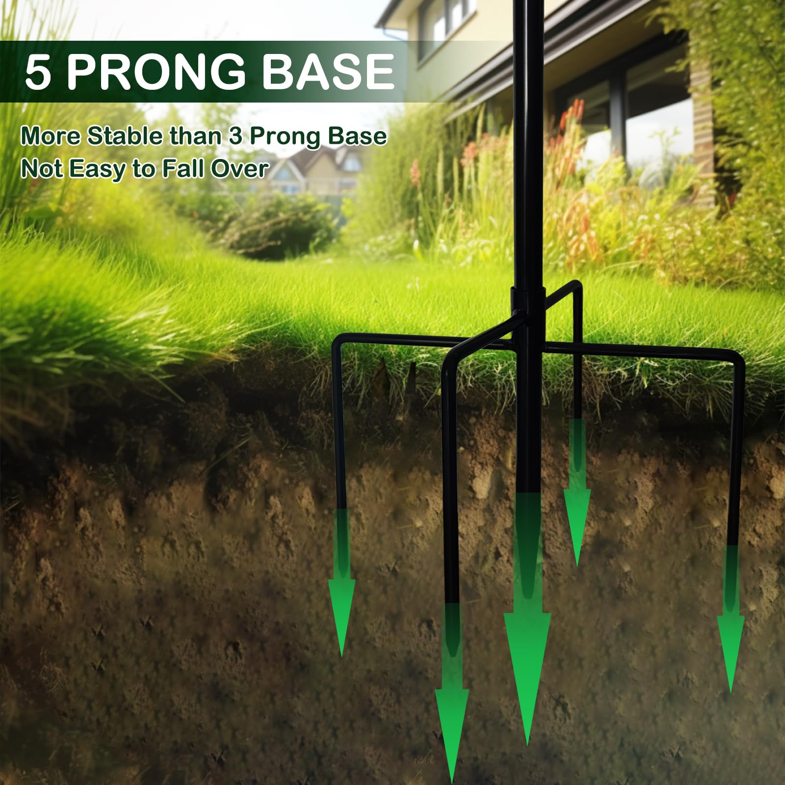 TIEBOLA garden hook with rust-resistant powder coating for all-weather use.