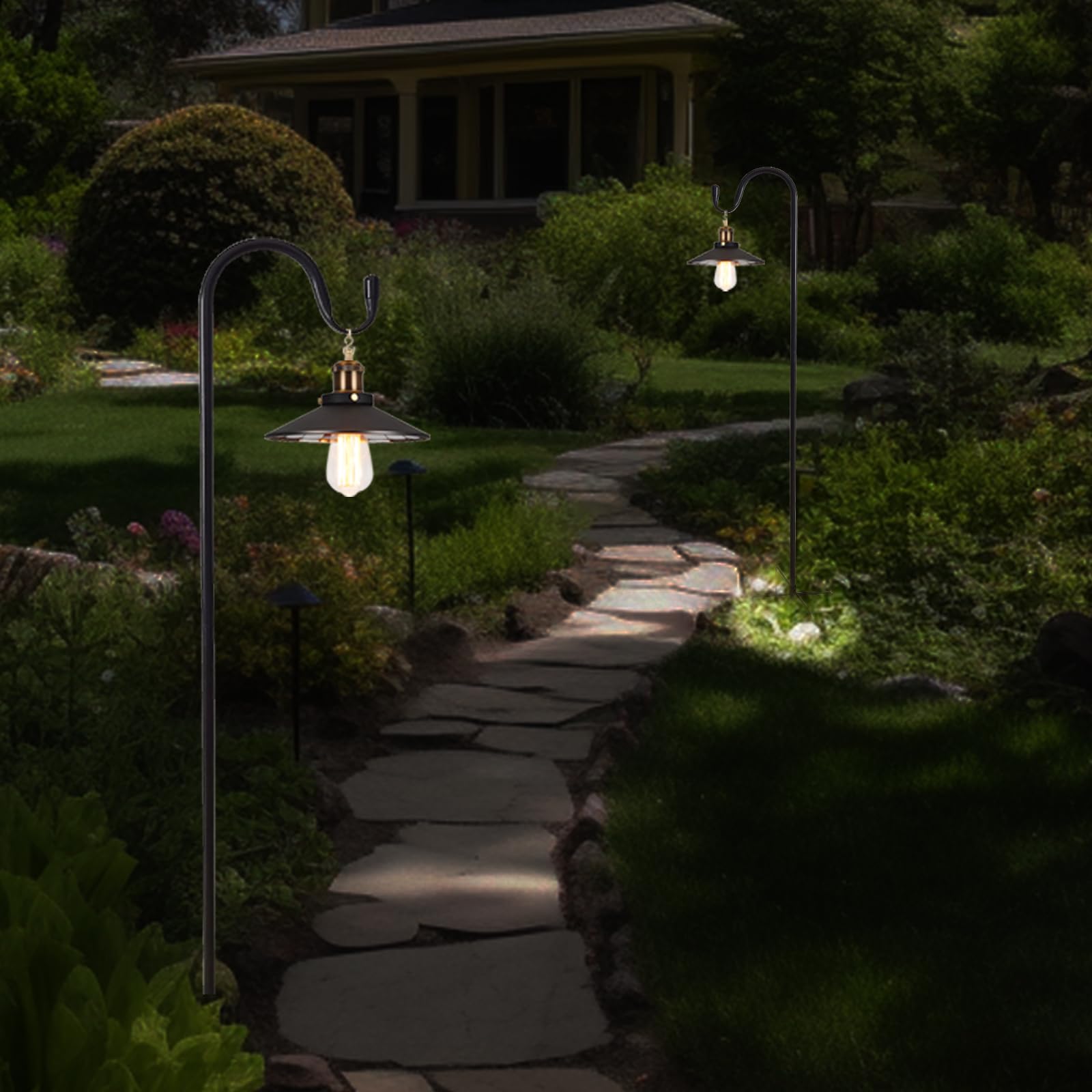 TIEBOLA solar light hook endures weather for lasting ambience.