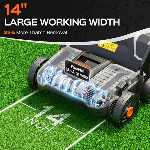 TIECTOWN 2-in-1 dethatcher and scarifier blade system for versatile lawn care.