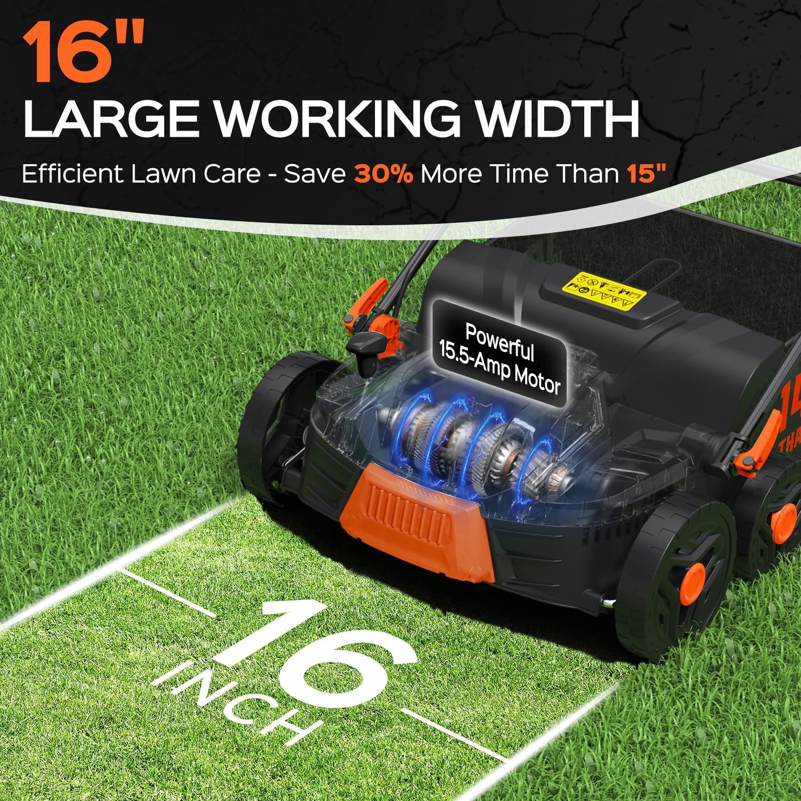 TIECTOWN 2-in-1 dethatcher and scarifier switches blades for versatile lawn care.