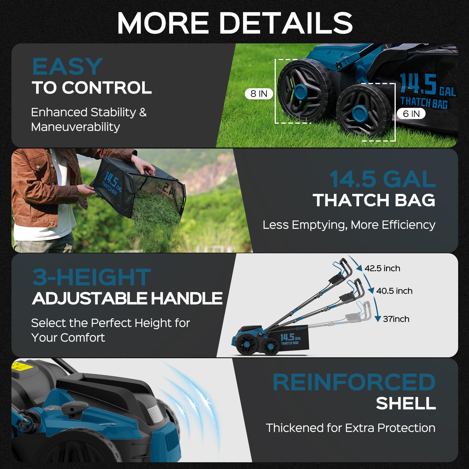 TIECTOWN built-in safety features and cord management for safer operation.