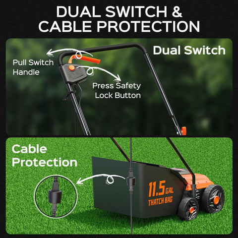 TIECTOWN lightweight 21 lb design with tool-free blade replacement for easy maintenance.