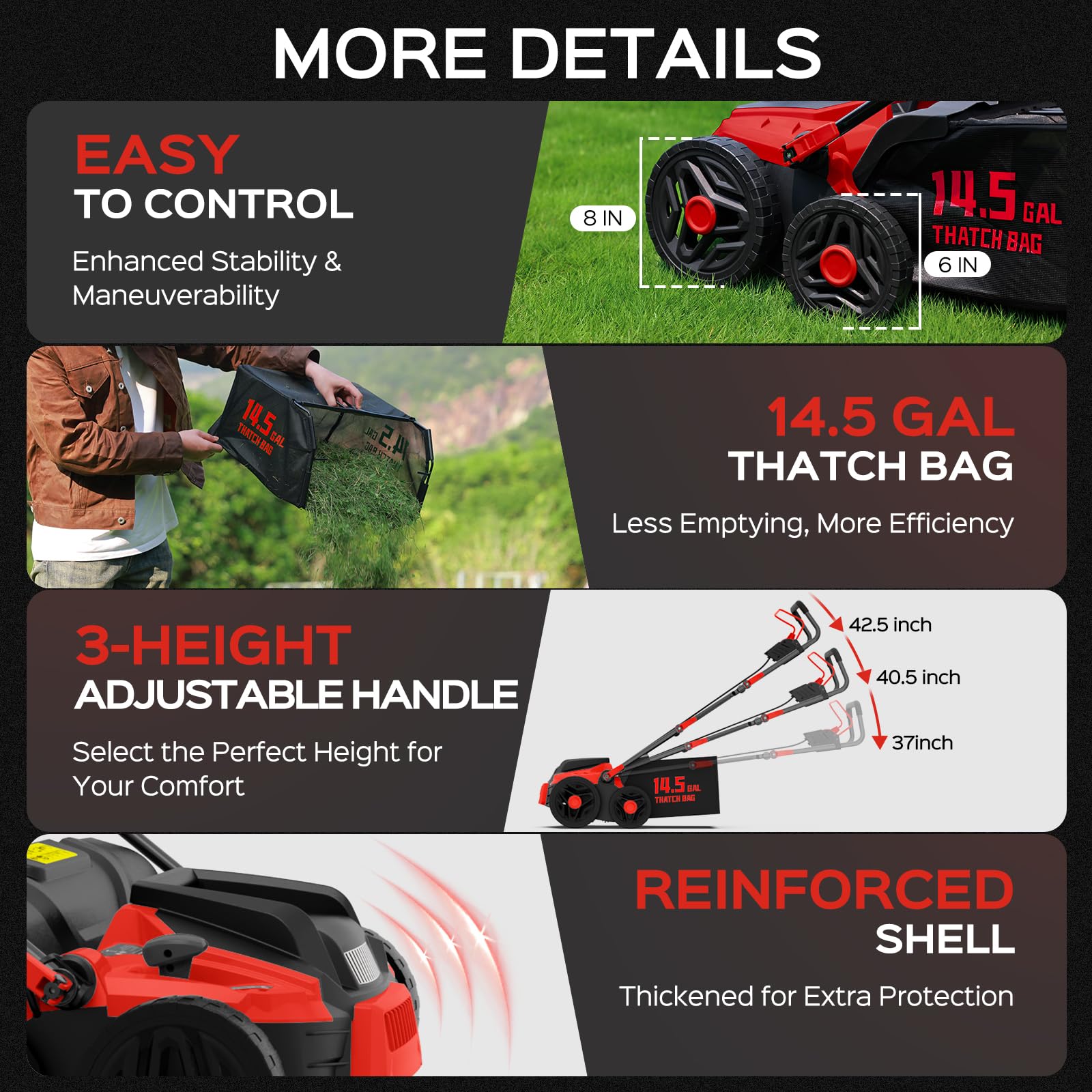 TIECTOWN waterproof plug and cord clip ensure safe outdoor operation.