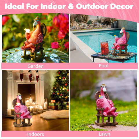 Tiejiajiang flamingo statue makes a thoughtful gift for mom or grandma.