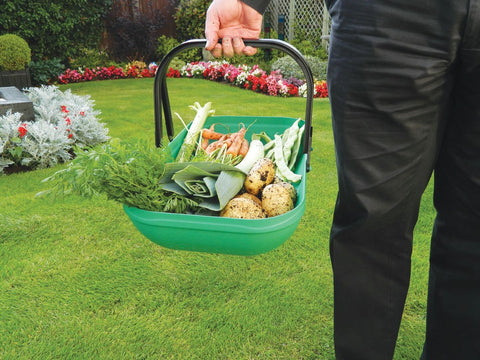 Tierra Garden GP184 Colander Trug rinsing outside, simple wash and drain after harvest.