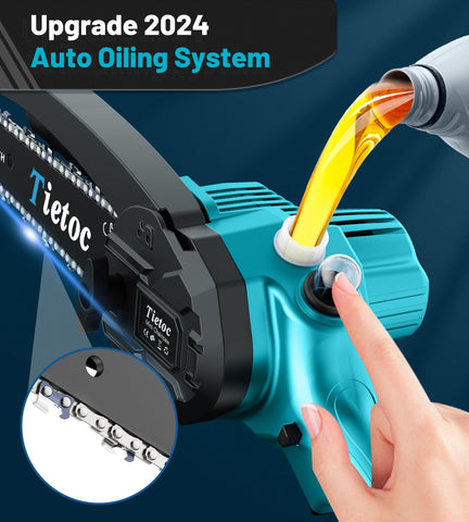 Tietoc mini chainsaw lightweight design enables easy one-handed use