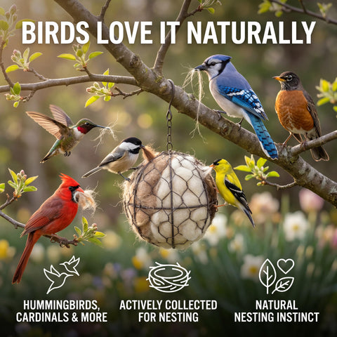 Tiezzi hand-woven bird nest with burr-free edges for safety.