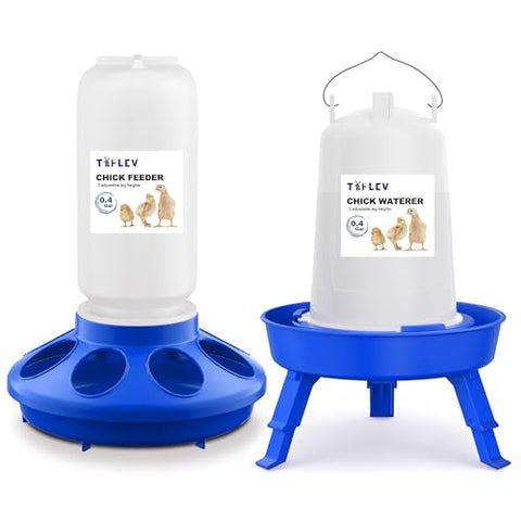 Tiflev baby chick feeder front view showing an easy-access trough for tiny birds.