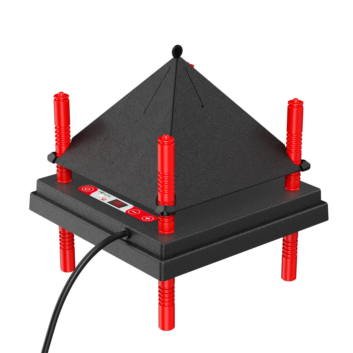 Tiflev chick brooder plate with anti-stand cone keeps chicks from perching.