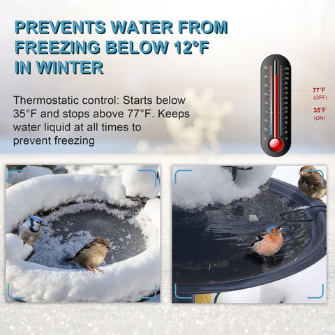 Automatic thermostat control on the Tiflev de-icer for winter use.