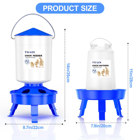 Tiflev elevated design keeps feed and water clean by staying off the ground