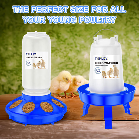 Tiflev feeder and waterer set uses BPA-free, durable materials.