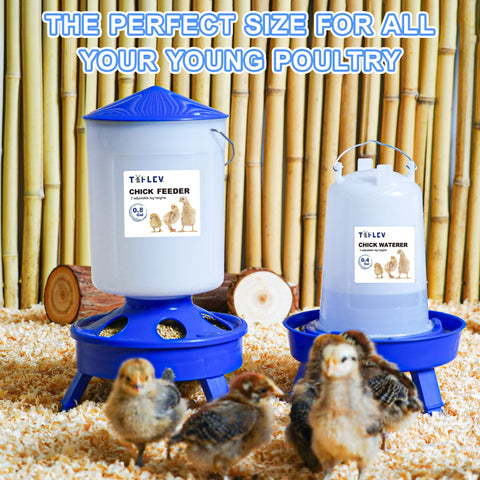 Tiflev starter set fits chicks, ducklings, and quail with built-in hooks